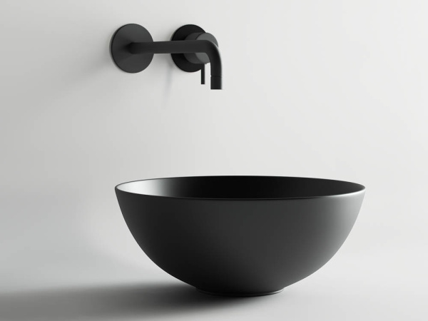 Умывальник Ceramicanova чаша накладная круглая (цвет Белый Матовый) Element 358x358x155мм