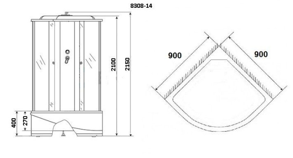 Душевая кабина Niagara Eco NG 8308-14