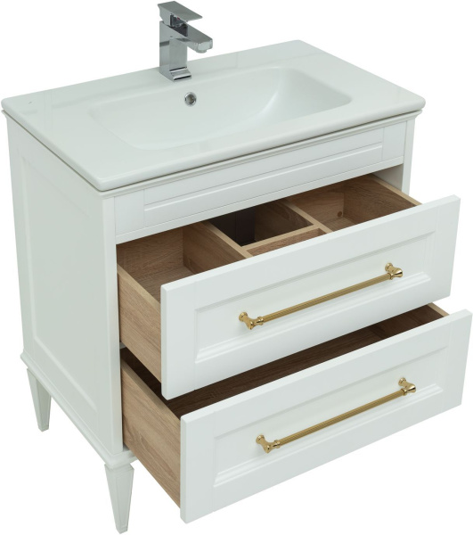 Тумба под раковину Aquanet Бостон 80 белый матовый