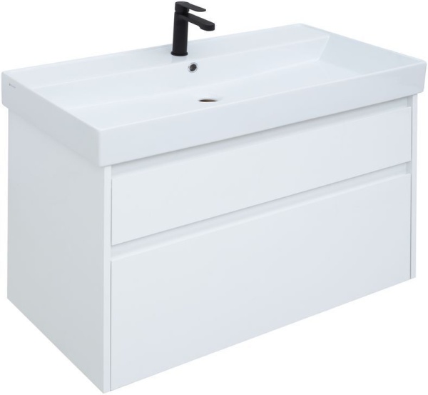 Тумба под раковину Aquanet Nova Lite 90 белый (2 ящика)