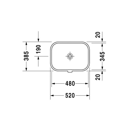 Duravit Happy D.2 Умывальник встраиваемый 480 x 345 мм белый 0457480000