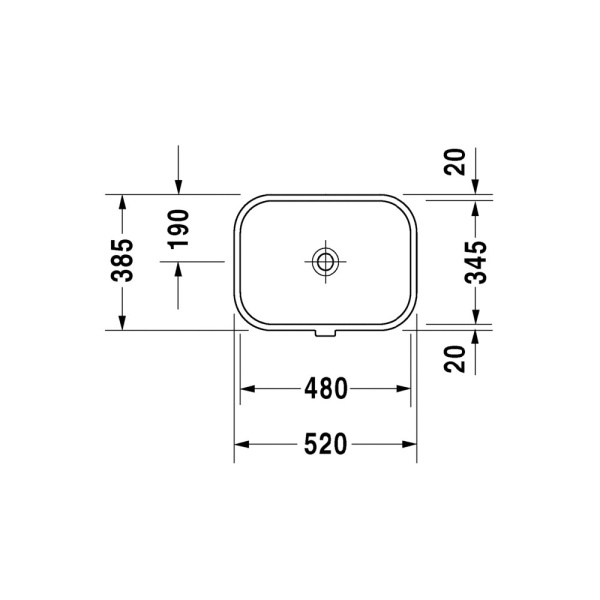 Duravit Happy D.2 Умывальник встраиваемый 480 x 345 мм белый 0457480000