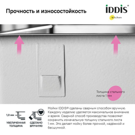 Мойка IDDIS 210х440 Edifice EDI21G0i77