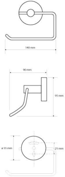 Держатель туалетной бумаги Bemeta Dark 104112040