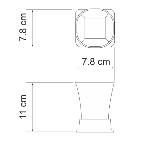 Стакан для зубных щеток WasserKRAFT K-5400NICKEL K-5428N