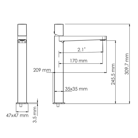 Смеситель для раковины Wasserkraft Saale 9503H