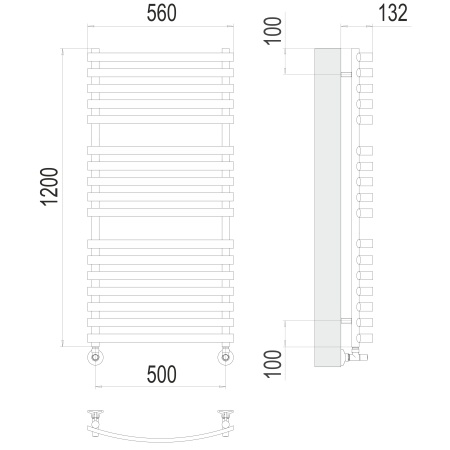 Полотенцесушитель TERMINUS Люкс Капри П17 500х1200 NEW