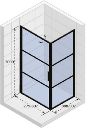 Душевой уголок Riho Grid GB201 80x90 GB2080090