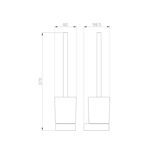 Туалетный ершик в комплекте WONZON & WOGHAND, Хром (WW-8329)