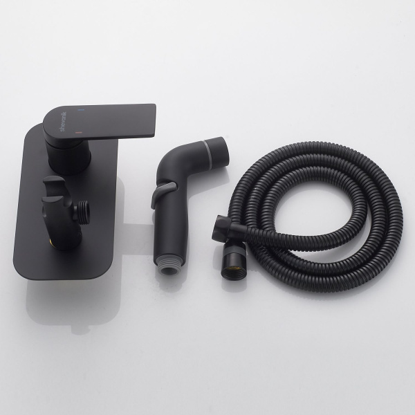 Гигиенический душ со смесителем Shevanik S6805H-1, черный