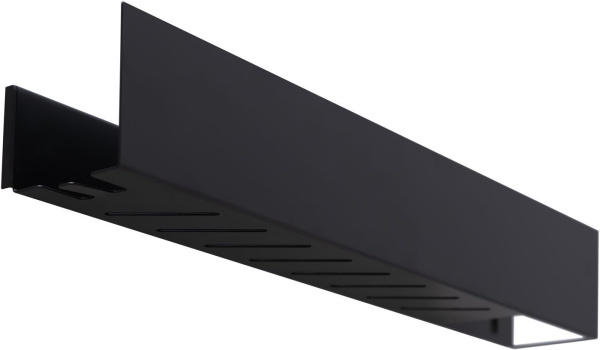 Полка Aquanet Магнум 70x12 черная матовая, с крючками