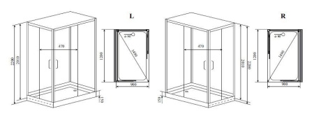 Душевая кабина Timo Premium HELKA Н-515 L 90x120x220