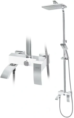 Душевая система Hansberge H5077 Белый хром