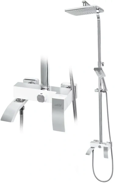 Душевая система Hansberge H5077 Белый хром
