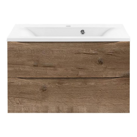 Тумба под раковину Vincea Mia 800 подвесная, 2 выкатных ящик soft close, V.Oak