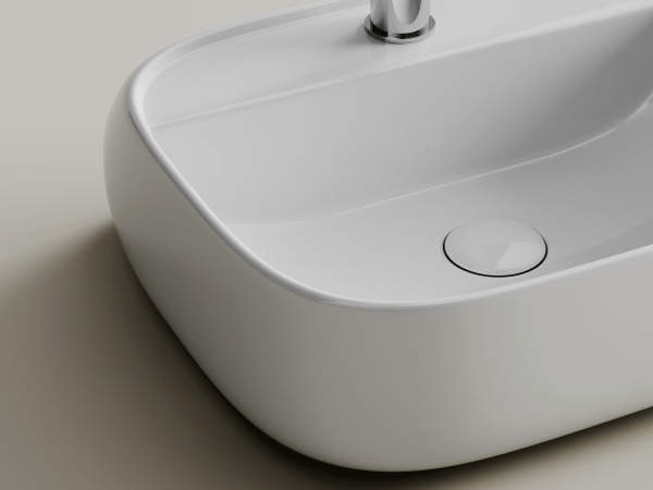 Раковина подвесная Ceramicanova Источник (Fonte) с отверстием под смеситель 500x420x145 белый CN5051