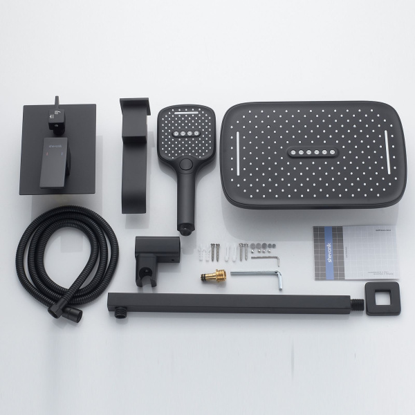 Душевая система встраиваемая Shevanik S4035H, черный
