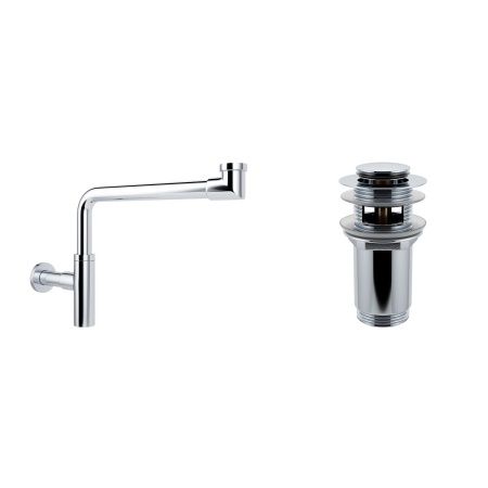 Комплект 3 в 1 Lavinia Boho Bathroom Sink 21520532: накладная фарфоровая раковина 60 см, металлический сифон, донный клапан