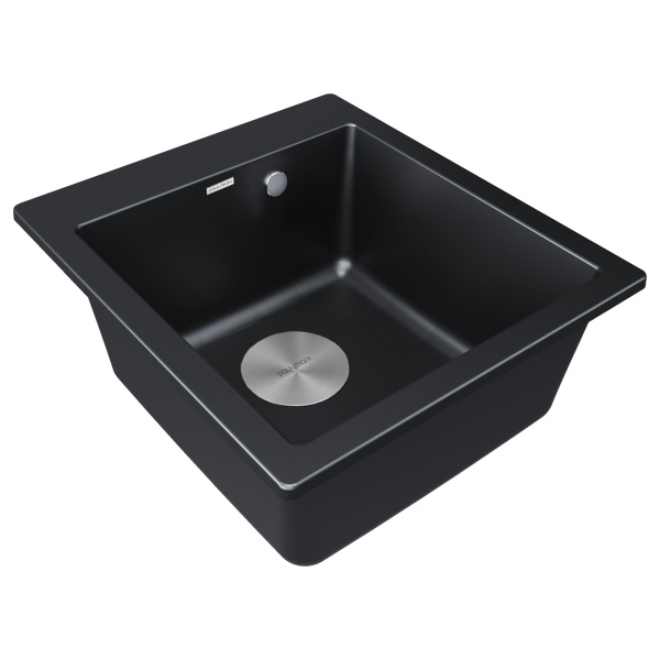 Мойка KANTE 45, IT-GRANIT, PM104651-BLM, черный, 460х510 мм, Paulmark
