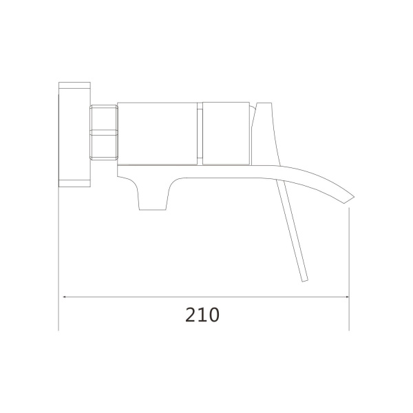 Смеситель для ванны Shevanik S4002H, черный