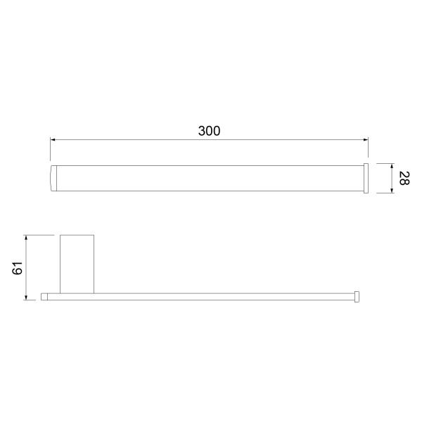Полотенцедержатель TIMO Torne 43050/17, матовое золото