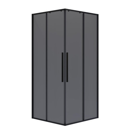 Душевое ограждение  Niagara Nova  NG-2822-34BLACK (80*80*195) квадрат, двери раздвижные