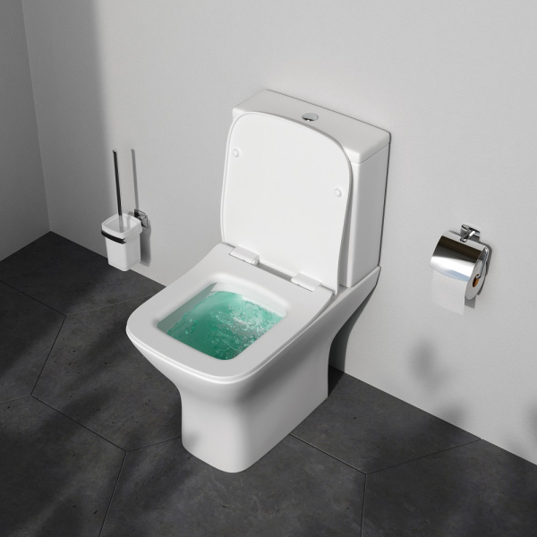 C908601SC Gem Унитаз-компакт AM.PM  без ободка с сиденьем микролифт