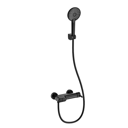 Смеситель для душа с встроенным изливом WONZON & WOGHAND, Черный матовый (WW-A30902-MB)