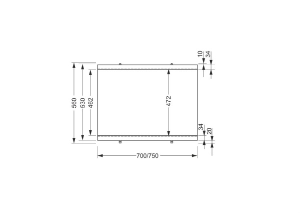 Панель для ванны боковая Cersanit UNIVERSAL TYPE 3 75 ультра белый, PB-TYPE3*75-W