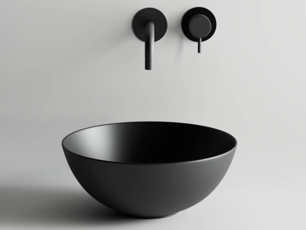 Умывальник Ceramicanova чаша накладная круглая (цвет Белый Матовый) Element 358x358x155мм