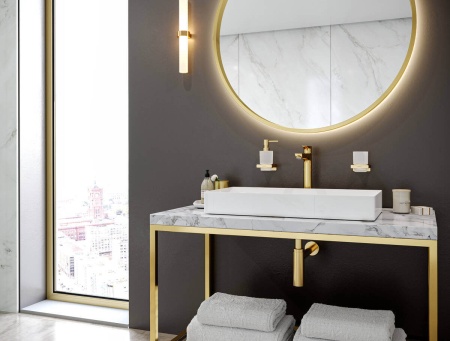 Hansgrohe AddStoris Диспенсер для жидкого мыла золото 41745990