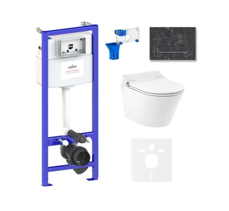 Комплект инсталляции и унитаза 7 в 1 Lavinia Boho Relfix Smart V-Clean 87561200