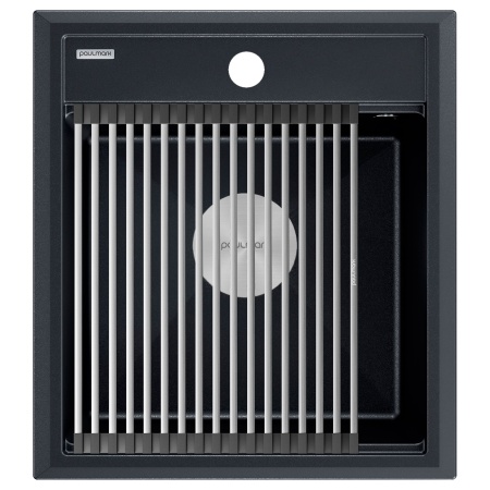 Мойка STEPIA 45, IT-GRANIT, PM114651-BLM, черный, 460х510, Paulmark