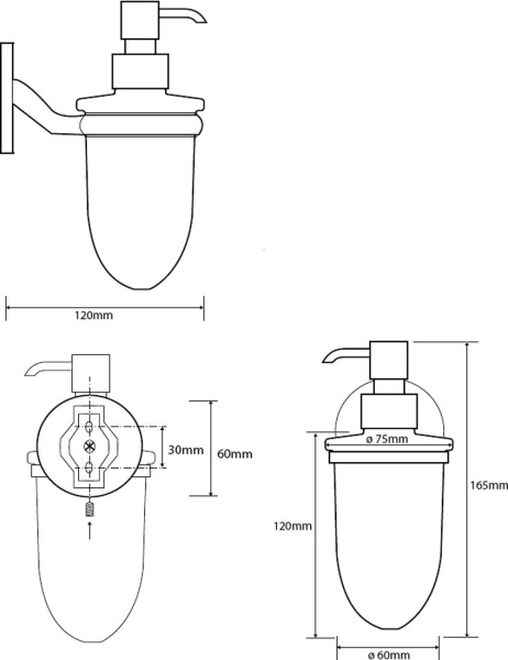 Дозатор для жидкого мыла Bemeta Alfa 102408022