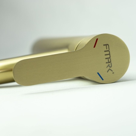 Смеситель для раковины Fmark FS8211C, матовое золото