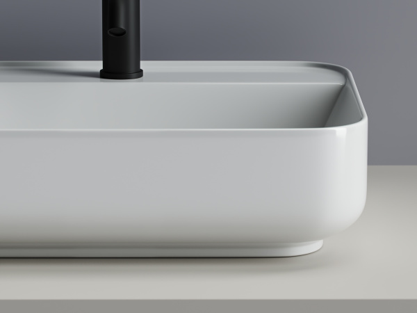 Умывальник Ceramicanova чаша накладная квадратная Element 390x390x140мм