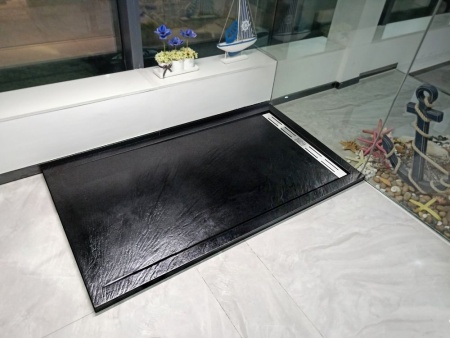 Душевой поддон с сифоном WeltWasser WW TRS 80 STONE-BL
