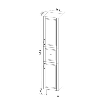 Пенал напольный IDDIS Oxford 36 см OXF36W0i97