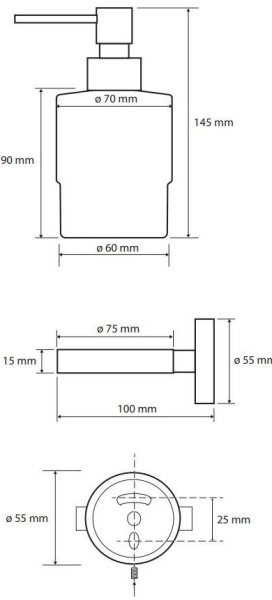 Дозатор для жидкого мыла Bemeta Dark 104109100