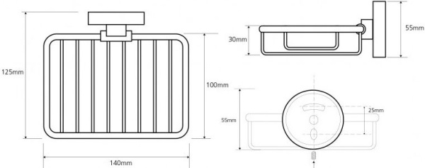 Мыльница для ванной Bemeta Omega 104108162