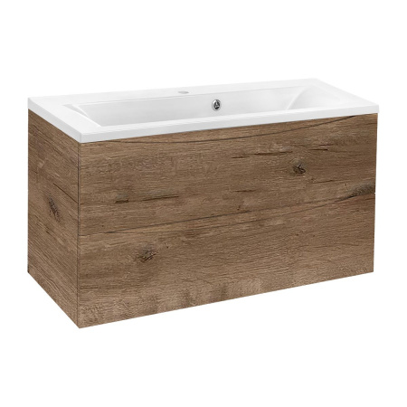 Тумба под раковину Vincea Mia 900 подвесная, 2 выкатных ящика soft close, V.Oak