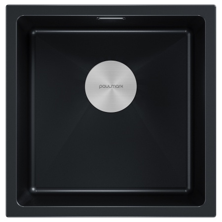 Мойка LUMI 45UNI, IT-GRANIT, LU45-BLM, черный, 455х460, Paulmark