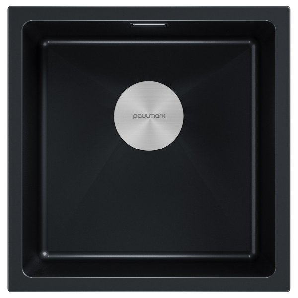 Мойка LUMI 45UNI, IT-GRANIT, LU45-BLM, черный, 455х460, Paulmark