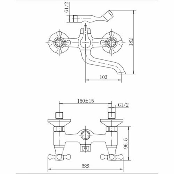 Смеситель для ванны FASHUN A3019, хром
