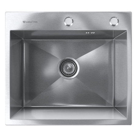 Кухонная мойка Ulgran  Steel 500x450, брашированная сталь