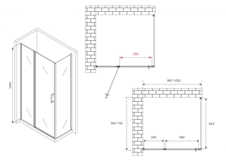 Душевой уголок ABBER Sonnenstrand AG04100S-S70