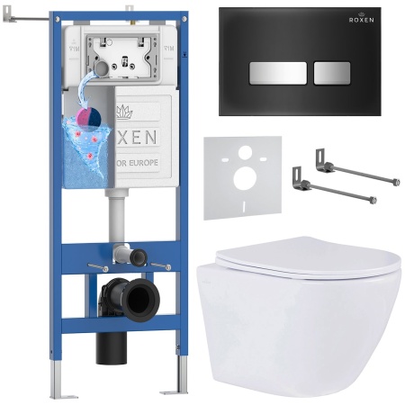 Комплект 6 в 1 RoxenBath StounFix Dual Fresh 642915 (состоит из: 710200, Glass 430280B, 530185-01)