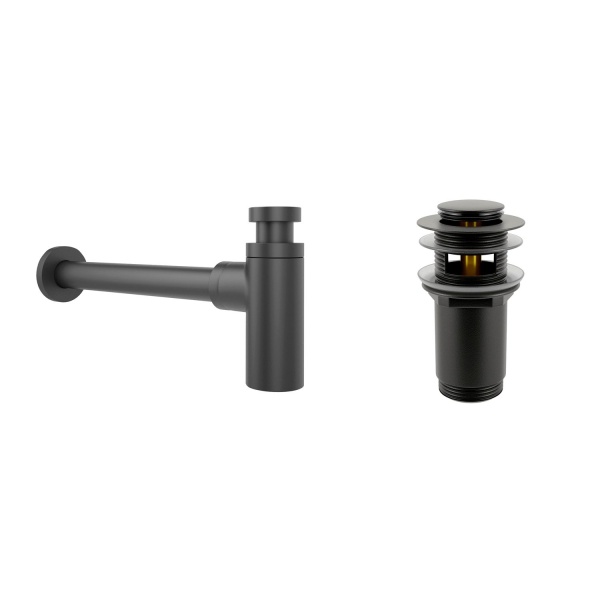 Комплект 3 в 1 Lavinia Boho Bathroom Sink 21520548: врезная фарфоровая раковина 60 см, металлический сифон, донный клапан
