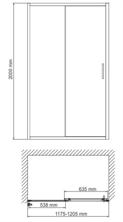 Душевая дверь WasserKRAFT Main 41S05
