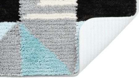 Коврик для ванной Fixsen Visa 1-ый, FX-5005Z, серо-бирюзовый, 50х80см